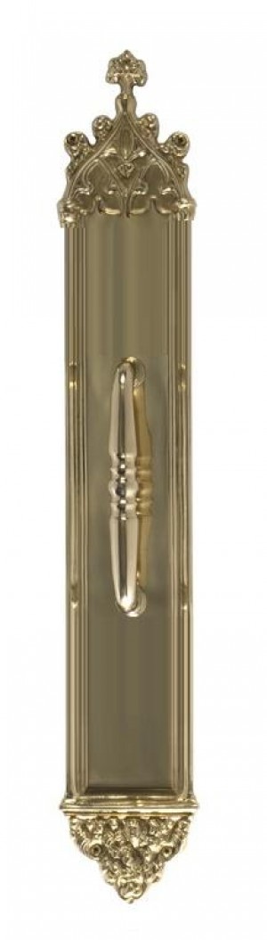 Brass Accents Gothic Pull w/Plate 24" - A04-P5641