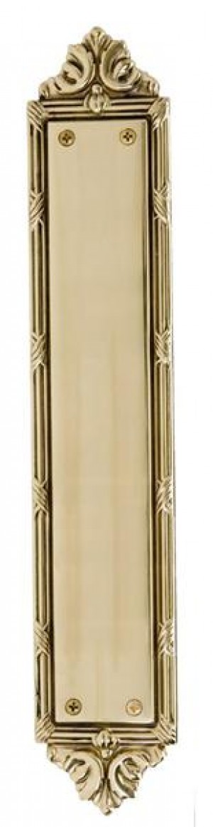 Brass Accents Ribbon & Reed Push Plate A05-P7230