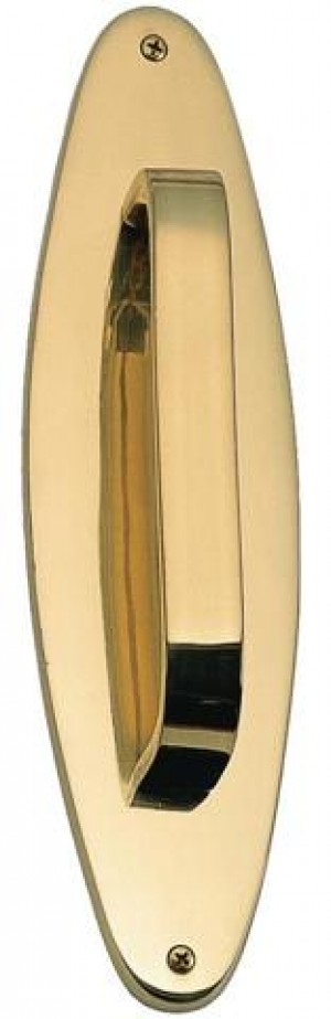 Brass Accents Oval Traditional Pull with Plate A07-P8391