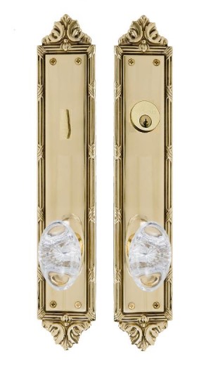 Brass Accents Ribbon & Reed Handleset D05-K723