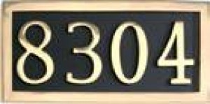 Brass Accents Address Markers Four Numbers - I08--P7540