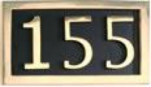 Brass Accents Address Markers Three Numbers - I08-P7530