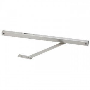 Glynn-Johnson 905F-32D Size 5 Heavy Duty Friction Hold Open Surface Overhead Door Holder - Satin Stainless Steel