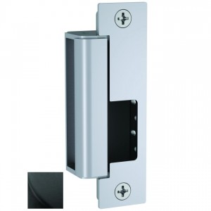 HES 1500BLKDLMS 12 / 24 Volt DC Electric Strike Body with Dual Lock and Strike Monitors - Black