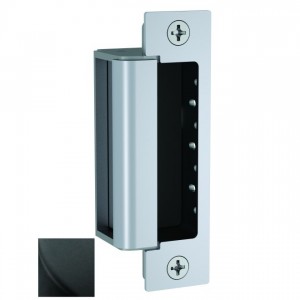 HES 1600CSBLKDLM 12 / 24 Volt DC Electric Strike Complete Pac with Dual Lock Monitor - Black