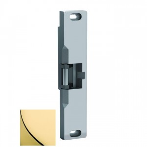 HES 3104SF12D605LCBMA 310-4S 12D Fail Safe Electric Strike with Latchbolt and Locking Cam Monitor - Bright Brass