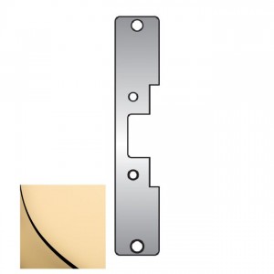 HES 502605 502 Faceplate for 5000 Strike - Bright Brass