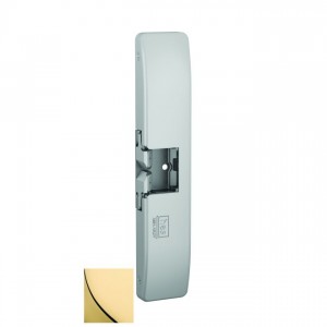 HES 9500605LBSM Electric Strike Body with Latchbolt Strike Monitor - Bright Brass