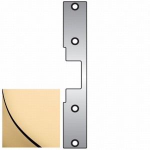 HES J2605 J2 Faceplate for 1006 Strike - Bright Brass