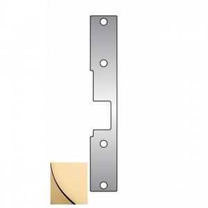 HES K2605 K2 Faceplate for 1006 Strike - Bright Brass