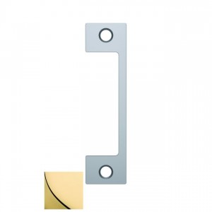 HES N605 N Faceplate for 1006 Strike - Bright Brass