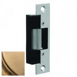 HES V31606 1 Faceplate for V3 Strike - Satin Brass