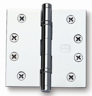 Omnia Solid Brass 4" Ball Bearing Hinge