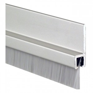 Pemko 18041CNB 84" 180 Degree Aluminum Retainer Weatherstrip with 3/4" Nylon Brush Clear Aluminum