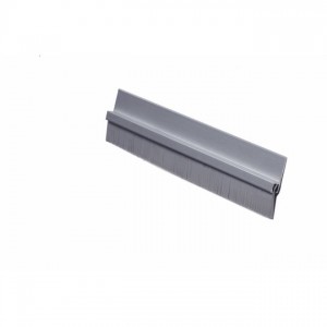 Pemko 18062CNB 36" 180 Degree Aluminum Retainer Weatherstrip with 5/8" Nylon Brush Clear Aluminum