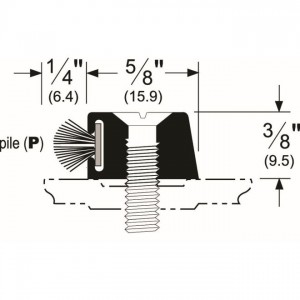 Pemko 184AT 36" Threshold Stop Strip with ThermoSeal Aluminum