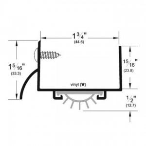 Pemko 216AV 36" Door Shoe with Vinyl Mill Aluminum