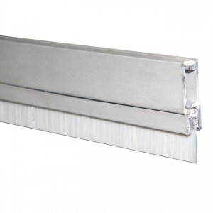 Pemko 29324CNB 84" 180 Degree Concealed Fastener Retainer with 3/8" Brush Clear Aluminum