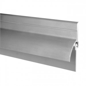 Pemko 345AV 36" Aluminum Retainer with Rain Drip and Vinyl Brush Mill Aluminum