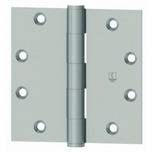 Hager 119141226 4-1/2" x 4-1/2" Full Mortise Five Knuckle Standard Weight Plain Bearing Hinge, # 005664 - Bright Chrome