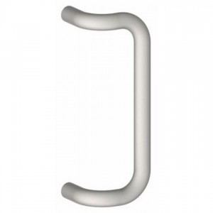 Hager 11E4 6" Length, 3/4" Round, 90 Degree Offset Pull, # 018312 - Satin Brass