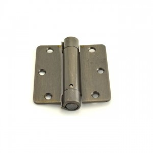 Hager 125131210B 3-1/2" x 3-1/2" Full Mortise Single Acting 1/4" Radius Corner Spring Hinge, # 028102 - Oil Rubbed Bronze