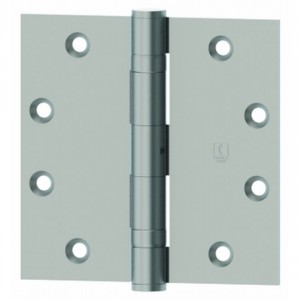 Hager 1279410DNRP 4" x 4" Full Mortise Five Knuckle Plain Bearing Standard Weight Hinge, Non Removable Pin, # 049144 - Black Nickel