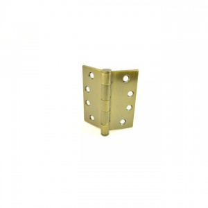 Hager 127945 4" x 4" Full Mortise Five Knuckle Plain Bearing Standard Weight Hinge, # 008565 - Antique Brass