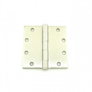 Hager 1279515 5" x 5" Full Mortise Five Knuckle Plain Bearing Standard Weight Hinge, # 067162 - Satin Nickel