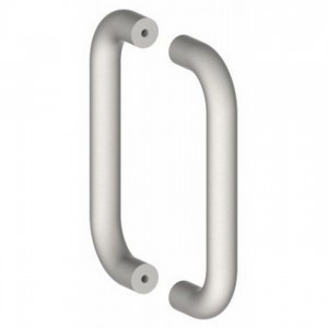Hager 13E32 3/4" Round, 6" Length Wrought Door Push and Pull Set, # 020838 - Bright Stainless Steel