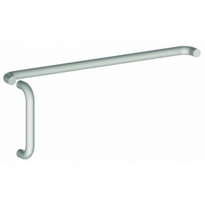 Hager 152V4 3/4" Round 12" Center to Center Door Pull and Push Set with Type 7 and 5 Fasteners - Satin Brass