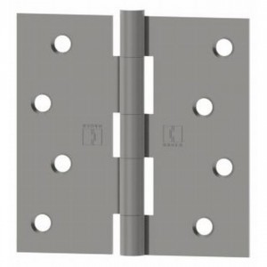 Hager 174131215A 3-1/2" x 3-1/2" Steel Square Corner Full Mortise Plain Bearing Residential Hinge, # 030620 - Antique Nickel