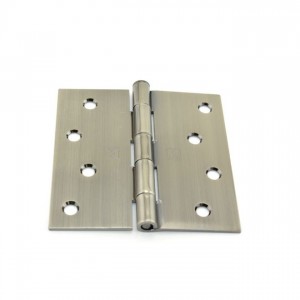 Hager 17414ANEA 4" x 4" Steel Square Corner Full Mortise Plain Bearing Residential Hinge, # 033199 - Antique Bronze