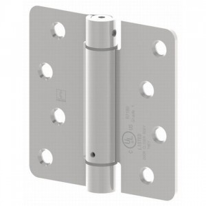 Hager 1751312AN 3-1/2" x 3-1/2" 1/4" Radius Corner Steel Full Mortise Residential Spring Hinge, # 033902 - Antique Nickel