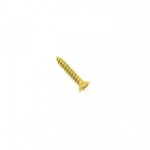 Hager 181059524 Box of 100, 1-1/4" Size 12 Wood Screws, # 090783 - Satin Brass
