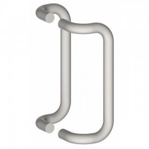 Hager 21E3 3/4" Round 6" Center to Center 90 Degree Offset Back to Back Push and Pull Set, # 138354 - Bright Brass