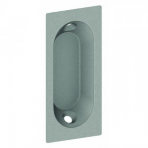 Hager 26405 Oblong Flush Pull, # 074270 - Antique Brass