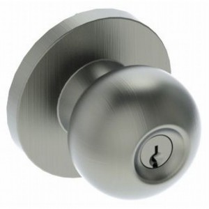 Hager 3480APO32D Apollo Knob Storeroom Cylindrical Lock - Satin Stainless Steel