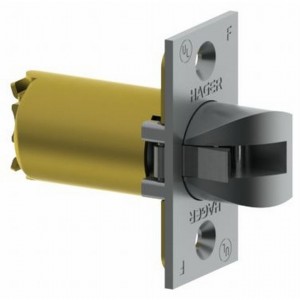 Hager 39324 3/4" Square Corner Dead Latch with 2-3/8" Backset and 1-1/8" Face - Satin Brass