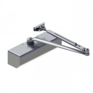 Hager 5300M16ALMHL Left Hand Multi-Mount 1-6 Adjustable Hold Open Door Closer - Aluminum