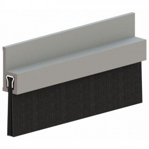 Hager 801SMILB36 36" Door Sweep with 1" Brush Mill Finish - Aluminum