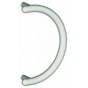 Hager 923B28BTB12 C Shaped Flanged Door Pull with Back to Back Mounting and 12" Center to Center - Aluminum