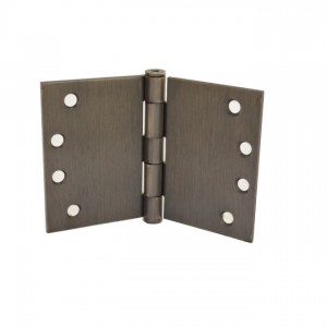Hager WT12794610B 4" x 6" Wide Throw Square Corner Full Mortise Standard Weight Plain Bearing Hinge # 097608 - Oil Rubbed Bronze