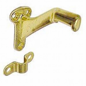 Ives 059 Handrail Bracket - Bright Brass