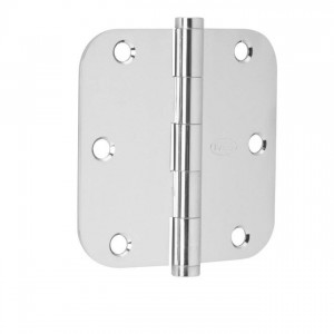 Ives 1011F 3-1/2" x 3-1/2" 5/8" Radius Corner Hinge - Bright Chrome