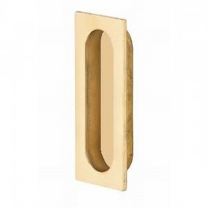 Ives 222B Rectangular Flush Pull - Bright Brass