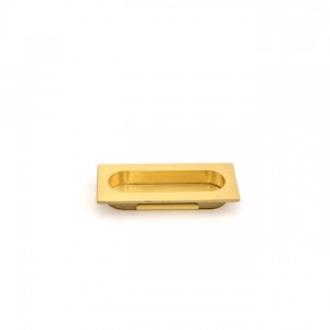 Ives 222B Rectangular Flush Pull - Satin Brass