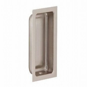 Ives 227B Large Rectangular Flush Pull - Satin Nickel