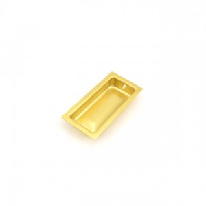 Ives 227B Large Rectangular Flush Pull - Satin Brass