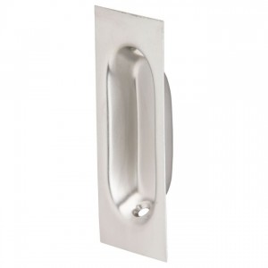 Ives 22B Rectangular Flush Pull - Satin Chrome